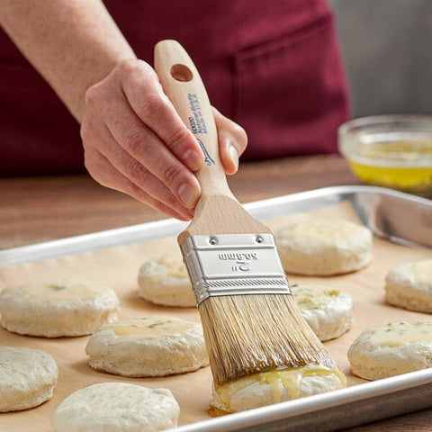 Ateco 60020 2" Wide Boar Bristle Flat Pastry and Basting Brush