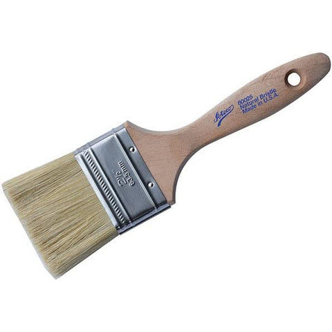 Ateco 60025 2.5-Inch Flat Pastry Brush with Natural White Boar Bristles and Stainless Steel Ferrule
