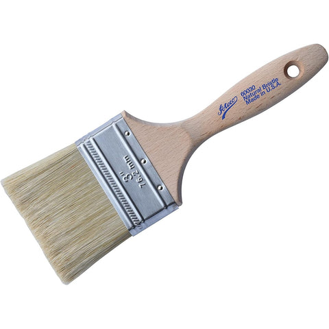 Ateco 60030 3-Inch Natural White Boar Bristle Pastry Brush with Stainless Steel Ferrule and Wood Handle