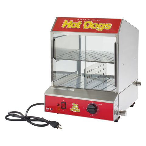 Benchmark USA 60048 "Dog Pound" Hot Dog Steamer Merchandiser, 164 Hot Dog & 36 Bun Capacity, 120V