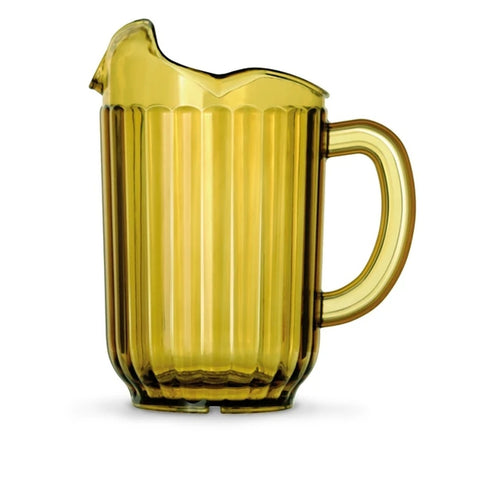 Vollrath 6010-16 Traex Tuffex 60 oz Amber Polycarbonate 3-Lipped Beverage Pitcher