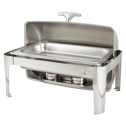 Winco 601 Madison Collection 8 Qt. Full-Size Heavyweight Roll-Top Chafing Dish