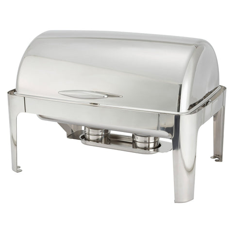 Winco 601 Madison Collection 8 Qt. Full-Size Heavyweight Roll-Top Chafing Dish