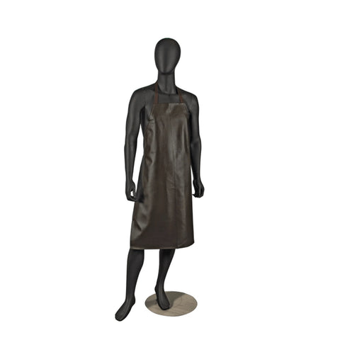 San Jamar 604VBA37-BR Heavyweight Vinyl Bib Apron, Brown, 25" x 37"