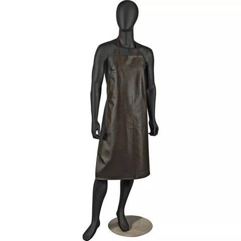 San Jamar 604VBA37-BR Heavyweight Vinyl Bib Apron, Brown, 25" x 37"