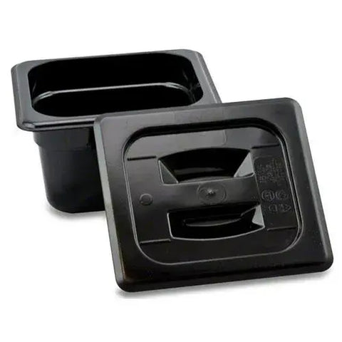 Cambro 60CWCH110 Sixth-Size Camwear Food Pan Cover with Handle, Black