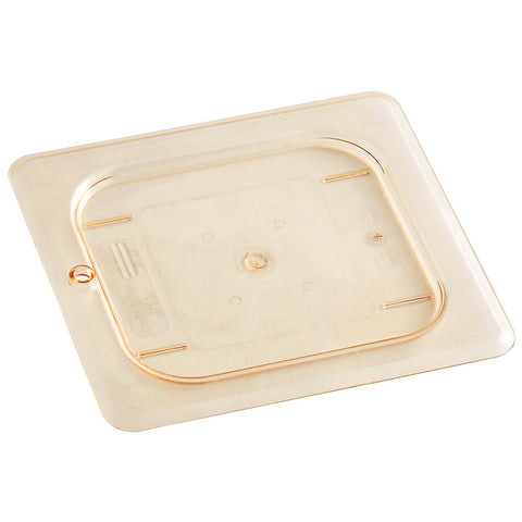 Cambro 60HPC150 H-Pan 1/6 Size Amber High Heat Flat Food Pan Cover