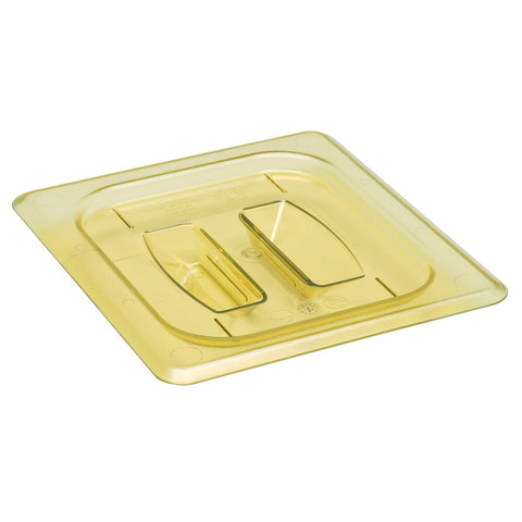 Cambro 60HPCH150 H-Pan 1/6 Size High Heat Food Pan Cover with Handle, Amber