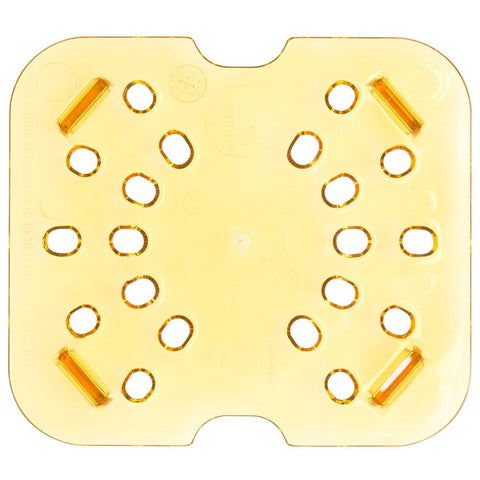 Cambro 60HPD150 1/6 Size Amber High Heat Drain Shelf for H-Pan
