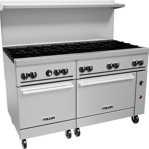 Vulcan 60SS-10BN-QS-PLATINUM Endurance 60 in Gas Range with 10 Burners and (2) Standard Ovens