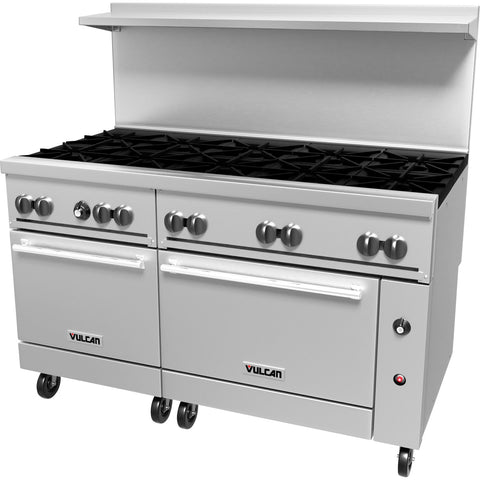 Vulcan 60SS-10BN-QS-PLATINUM Endurance 60 in Gas Range with 10 Burners and (2) Standard Ovens