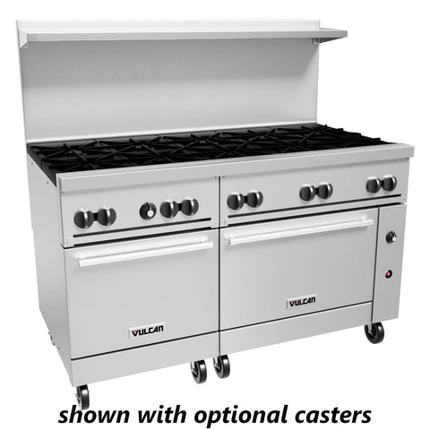 Vulcan 60SS-10BP Endurance 60 in 10-Burner Propane Gas Range with 2 Standard Ovens