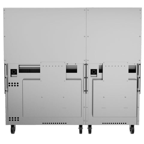 Vulcan 60SS-6B24GN 60 in Natural Gas Range with 6 Burners, 24 in Manual Griddle, and 2 Ovens (278,000 BTU)