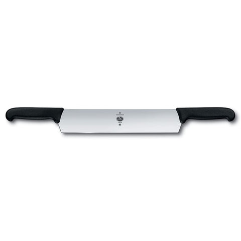 Victorinox 6.1203.30 Double Handle Cheese Knife, 12" Blade, Black Nylon Handles