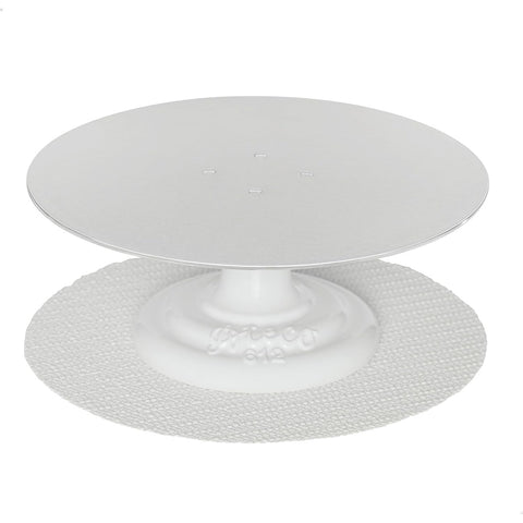 Ateco 612 Revolving Cake Turntable Stand, 12-Inch, Cast Iron Base with Aluminum Top