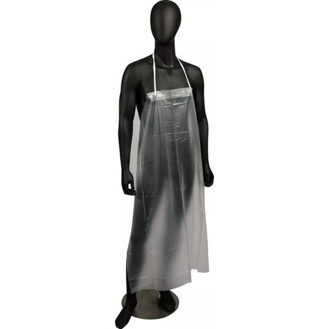 San Jamar 614DVA Clear Vinyl Dishwashing Apron, 12 Mil Bib Style