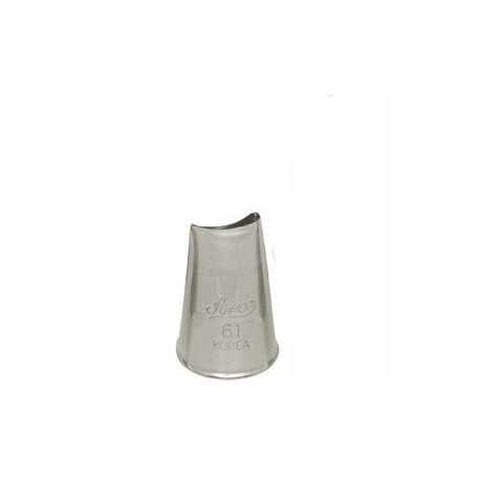 Ateco 61 Curved Petal Roses Pastry Piping Tip - Stainless Steel