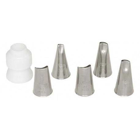 Ateco 61 Curved Petal Roses Pastry Piping Tip - Stainless Steel