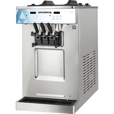 Spaceman USA 6235-C Countertop Twin Twist Soft Serve Freezer (Gravity-Fed)