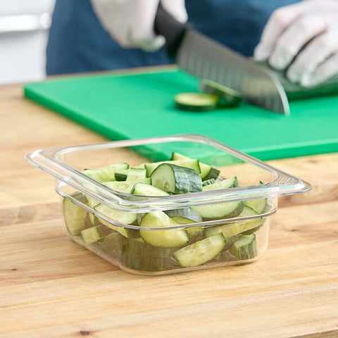 Cambro 62CW135 Camwear 1/6 Size Clear Polycarbonate Food Pan - 2-1/2" Deep