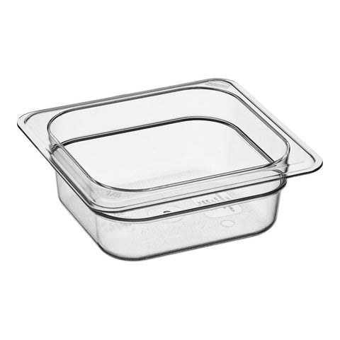 Cambro 62CW135 Camwear 1/6 Size Clear Polycarbonate Food Pan - 2-1/2" Deep