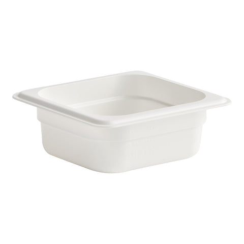 Cambro 62CW148 Camwear 1/6 Size White Polycarbonate Food Pan, 2 1/2 Inch Deep