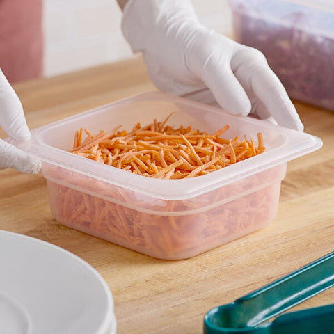 Cambro 62PP190 1/6 Size Translucent Polypropylene Food Pan, 2-1/2" Deep