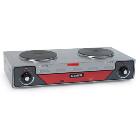 Nemco Food Equipment 6310-2 Horizontal Double Burner Electric Hot Plate, 120V