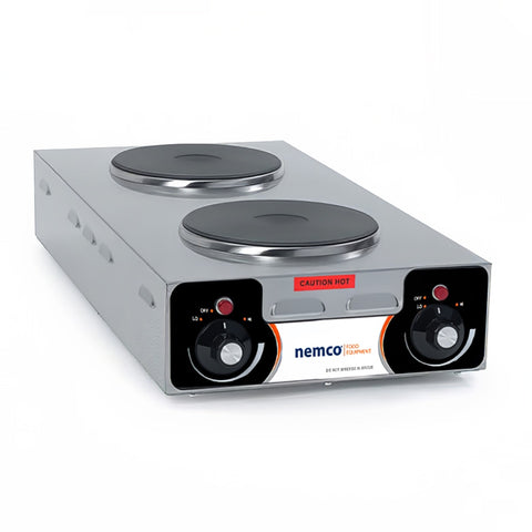 Nemco Food Equipment 6310-3 Vertical Electric Countertop Hot Plate, 2 Solid Burners, 120V