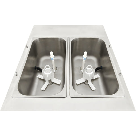 Spaceman USA 6378-C Gravity-Fed Dual Flavor Soft Serve Floor Model Machine