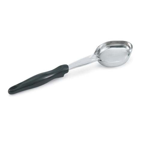 Vollrath 6412320 3 oz Oval Solid Spoodle - Black Nylon Handle, Heavy-Duty Stainless Steel