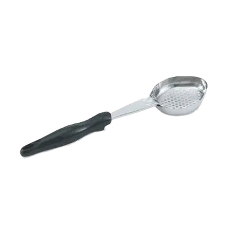 Vollrath 6422420 Jacob's Pride 4 oz Oval Perforated Spoodle with Black Nylon Handle
