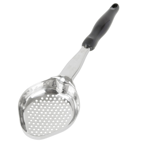 Vollrath 6422620 6 oz Heavy-Duty Perforated Oval Spoodle Utensil with Black Nylon Handle