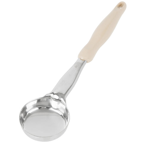 Vollrath 6433335 3 oz Round Solid Spoodle Utensil with Ivory Nylon Handle
