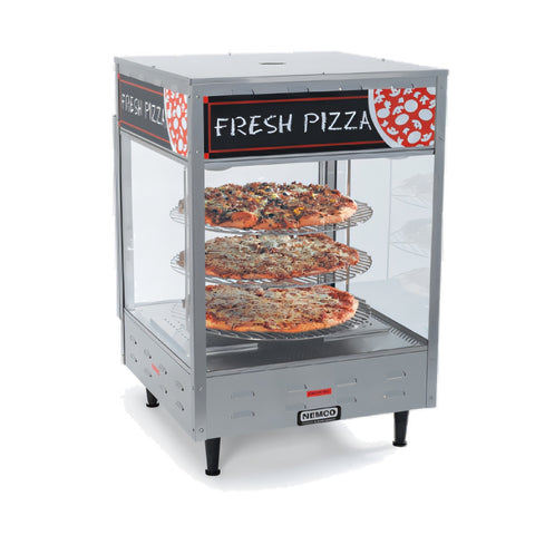 Nemco Food Equipment 6450 Rotating Heated Pizza Merchandiser, 3-Tier, 12" Racks, 120V