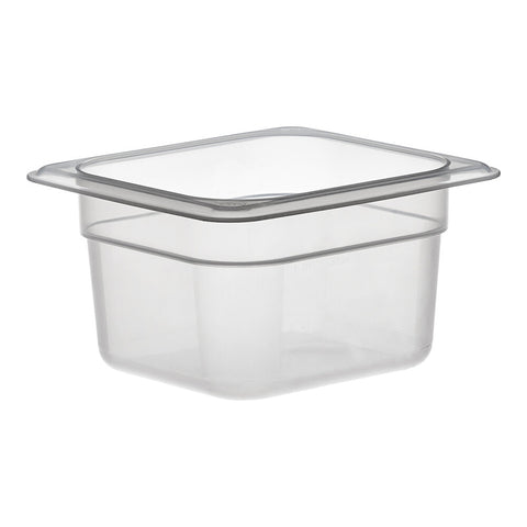 Cambro 64PP190 1/6 Size Translucent Polypropylene Food Pan, 4" Deep