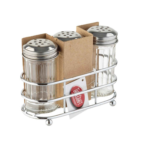 Tablecraft Products 659N Glass Spice Shaker Set with Rack