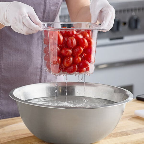 Cambro 65CLRCW135 Camwear 1/6 Size Clear Polycarbonate Colander Pan, 5" Deep