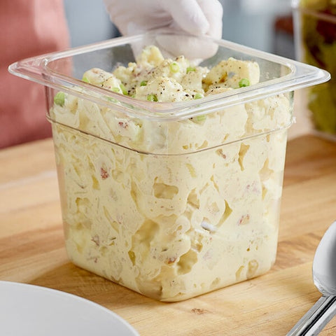 Cambro 66CW135 Camwear 1/6 Size Clear Polycarbonate Food Pan, 6" Deep