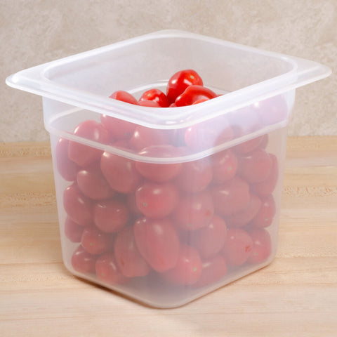 Cambro 66PP190 1/6 Size Translucent Polypropylene Food Pan - 6" Deep