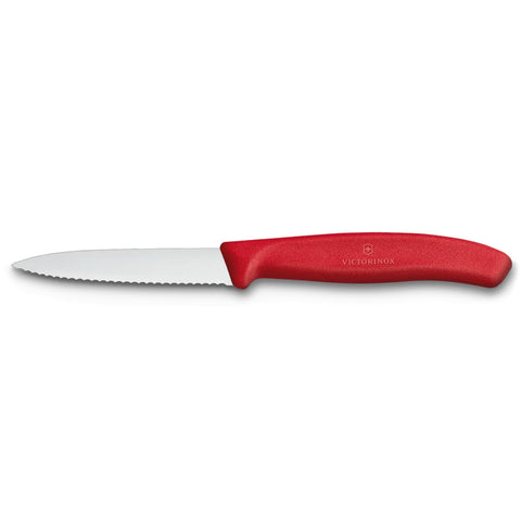 Victorinox 6.7631.C1 Swiss Classic 3.1" Serrated Paring Knife with Chili Red Polypropylene Handle