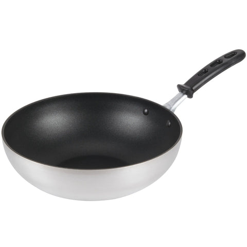 Vollrath 68120 11-Inch Aluminum Stir Fry Pan with SteelCoat x3 Nonstick Coating and TriVent Silicone Handle