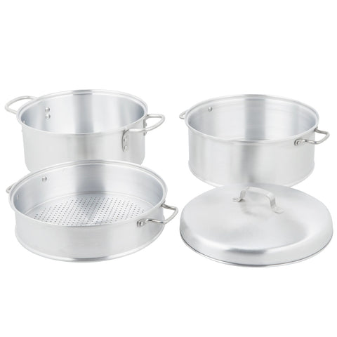 Vollrath 68125 Wear-Ever 5 Qt. 3-Tier Aluminum Steamer Set