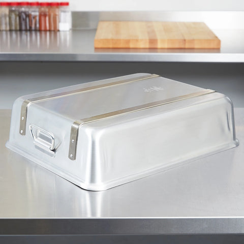 Vollrath 68360 Wear-Ever Aluminum Double Roaster Set, 23.25 Qt with Chrome-Plated Straps