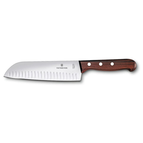 Victorinox 6.8520.17-X2 7" Granton Edge Santoku Knife with Rosewood Handle