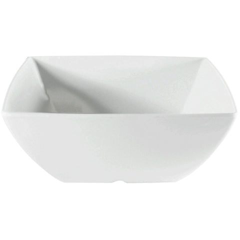 Thunder Group 69003WT Classic White 2-1/2 oz. Square Melamine Bowl