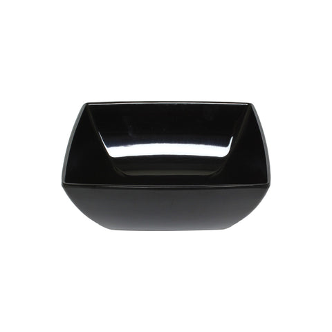 Thunder Group 69004BK 8 oz. Classic Black Square Melamine Bowl