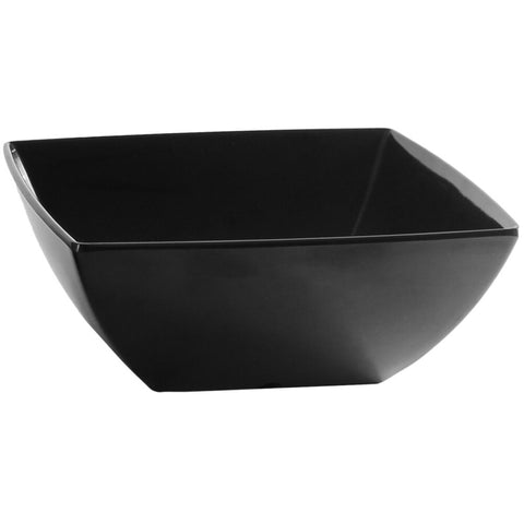 Thunder Group 69009BK Classic Black 90 oz. Square Melamine Bowl