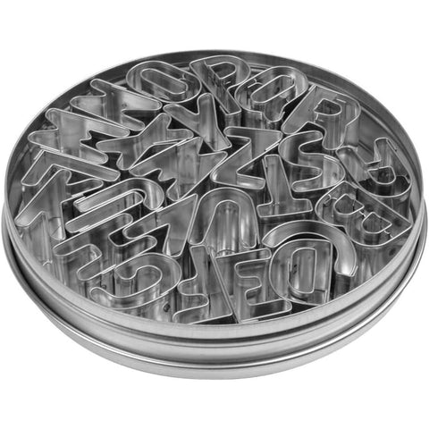 Ateco 6949 Plain Alphabet Cookie and Pastry Cutter Set
