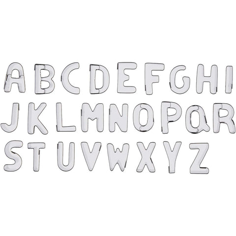 Ateco 6949 Plain Alphabet Cookie and Pastry Cutter Set
